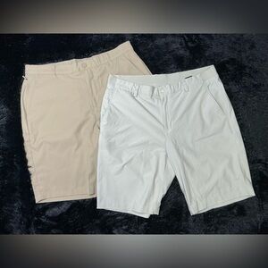 Greg Norman Collection/Kirkland Men's Flat Front Shorts Khaki/Tan